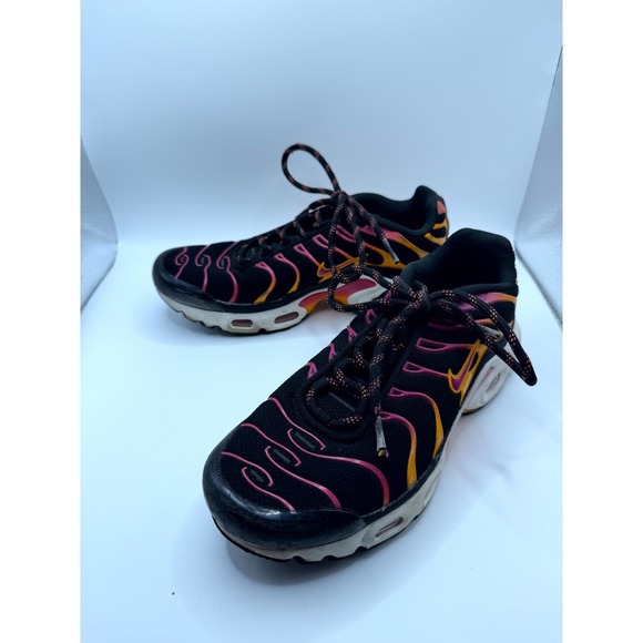 Nike Other - Nike Air Max Plus GS Dx9264-001 Kids 3.5 Sneaker Black Active Pink Mesh Shoes